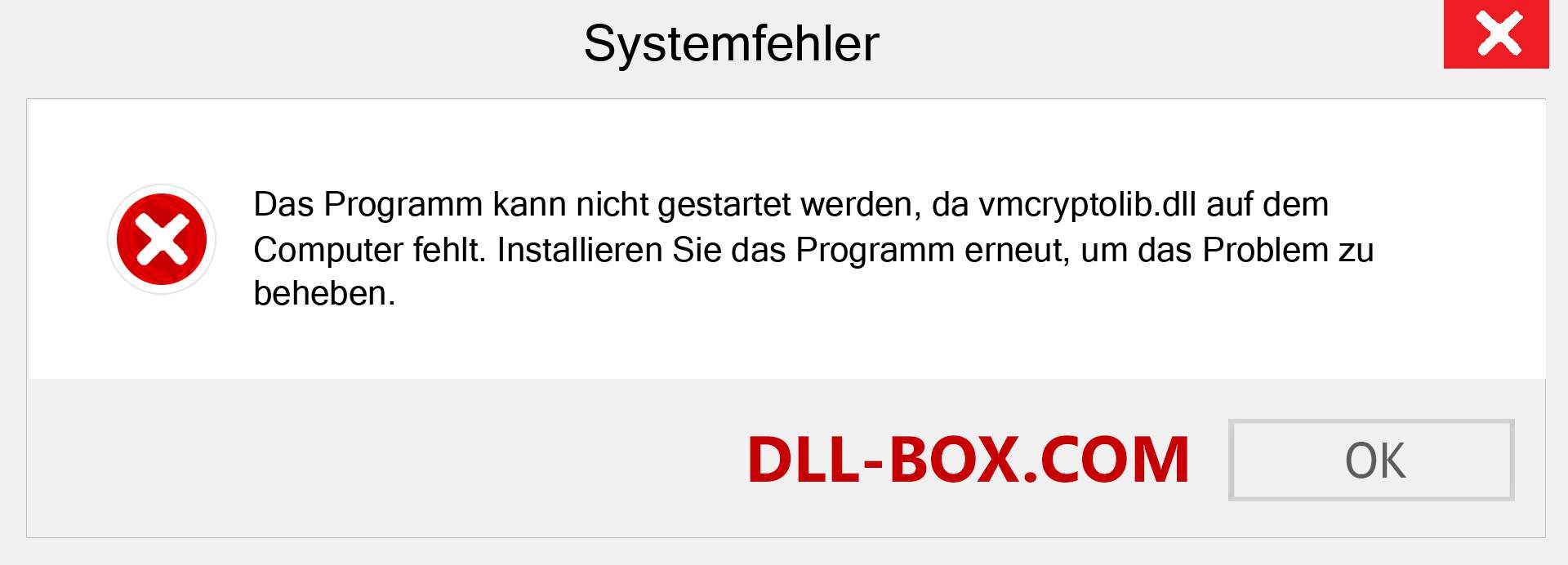 vmcryptolib.dll-Datei fehlt?. Download für Windows 7, 8, 10 - Fix vmcryptolib dll Missing Error unter Windows, Fotos, Bildern